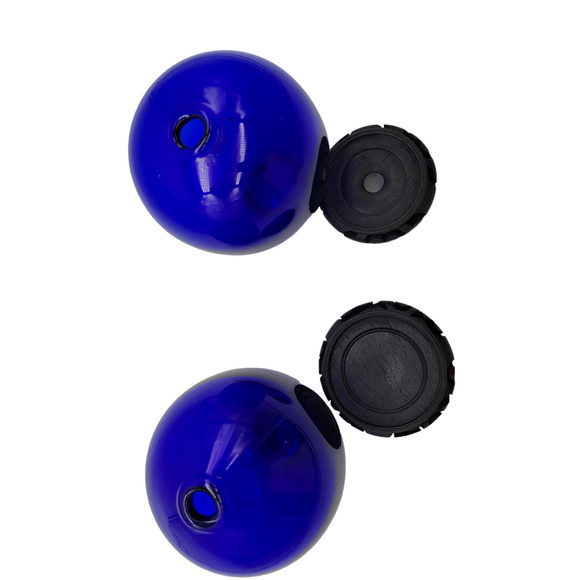 Pair of 2 Cobalt Glass Vases‎ on Pedestal - Picture 2 of 11